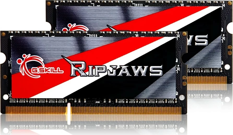 RAM Memorje G.Skill Ripjaws 16GB (2x8GB) DDR3L 1600MHz CL9, për laptop, zi/kuqe