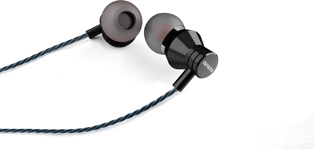 Kufje me kabllo Aiwa ESTM-50USB-C, USB-C, me mikrofon, 10mm, 1.2 m, zi