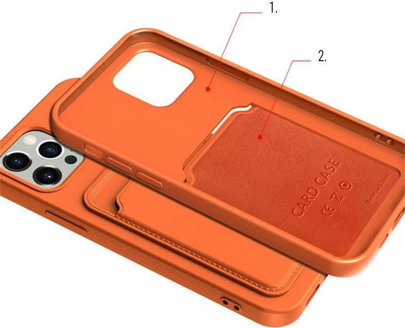 Mbështjellës Hurtel Card Case për Samsung Galaxy A73, silikon, me ndarje për kartela, Bardhë