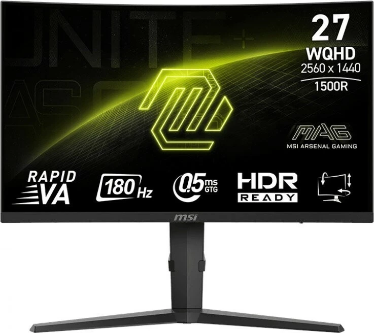 Monitor MSI MAG 275CQPF, 27 inç, Rapid VA, QHD, 1ms, 180Hz, i zi