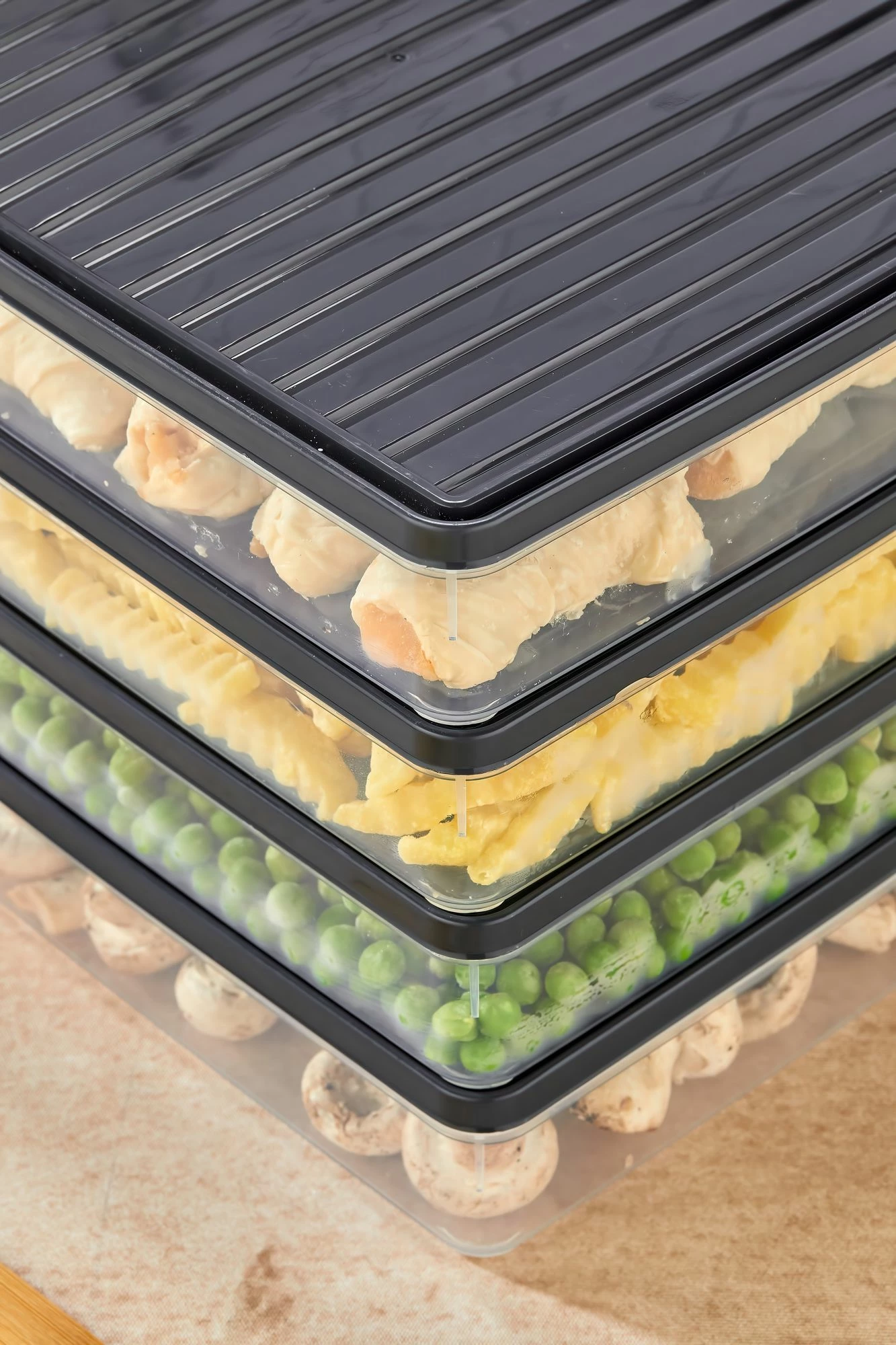 Set kuti plastike për organizim, 4 copë, ngjyrë antracit, VİTABOX4'LÜ-ANTRASİT, 2.8L