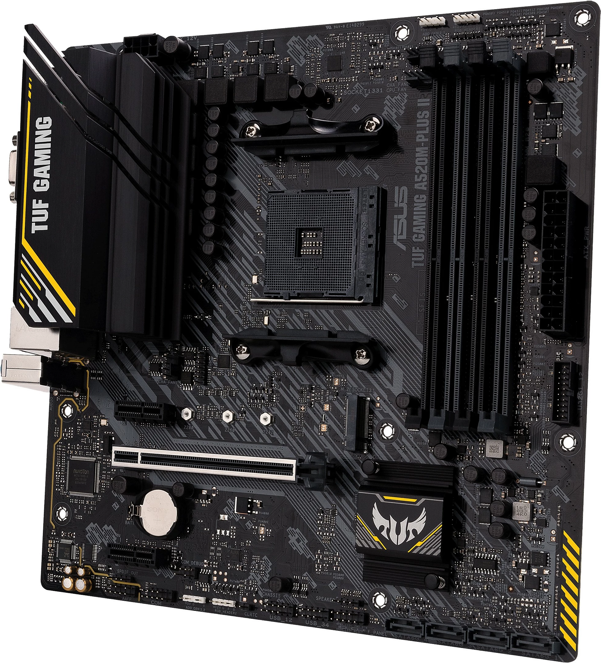 Pllakë amë ASUS TUF GAMING A520M-PLUS II, AMD, Socket AM4, DDR4-SDRAM, 128 GB