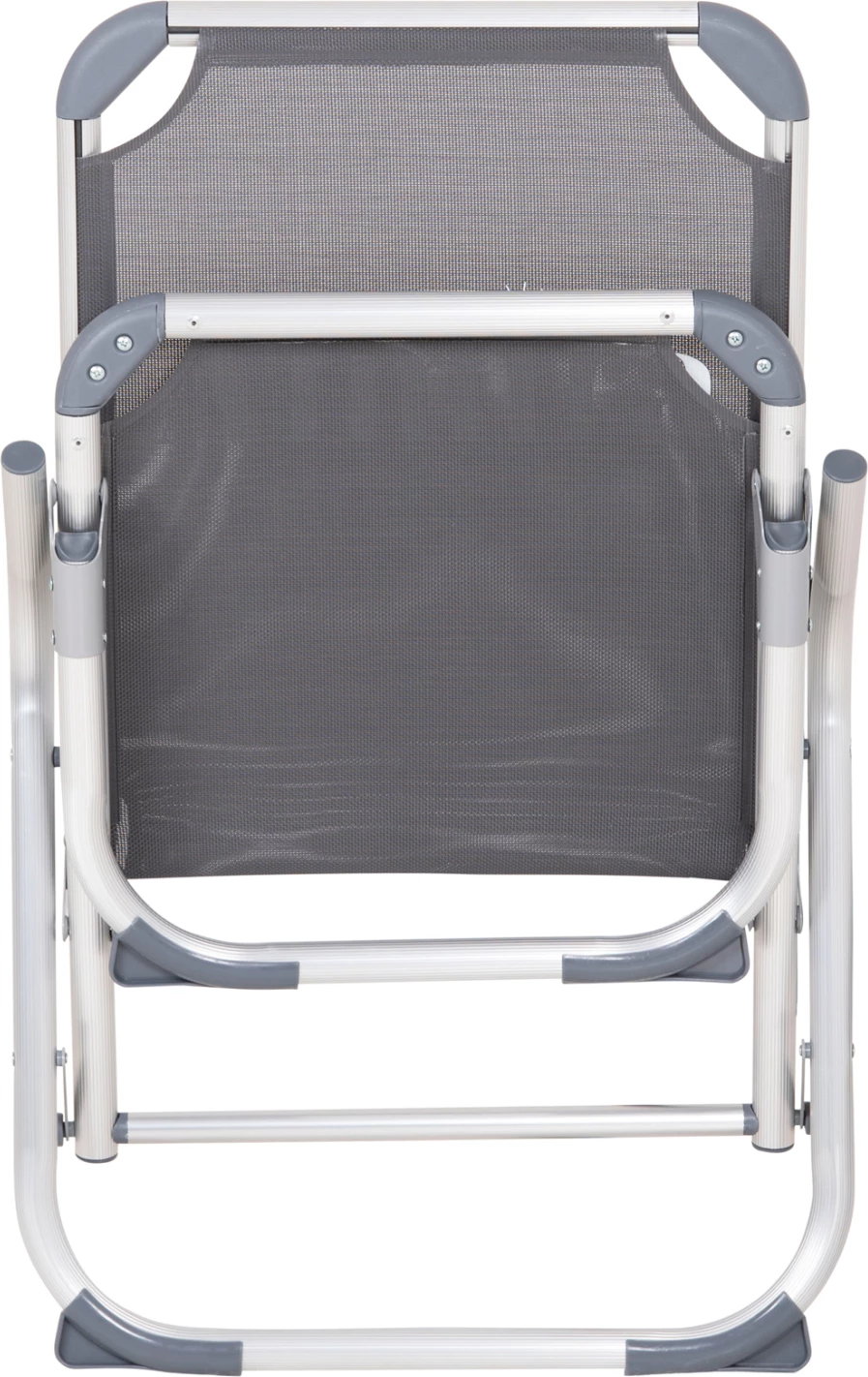 Karrige plazhi e ngritur, alumin i fortë, Almira FH6431.10, tekstilene gri, 53x68x80cm