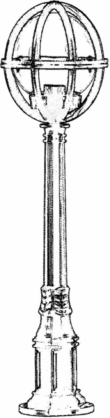 Llambë dyshemeje për jashtë Opviq, e zezë, BSU-68080-BSY-M3-B