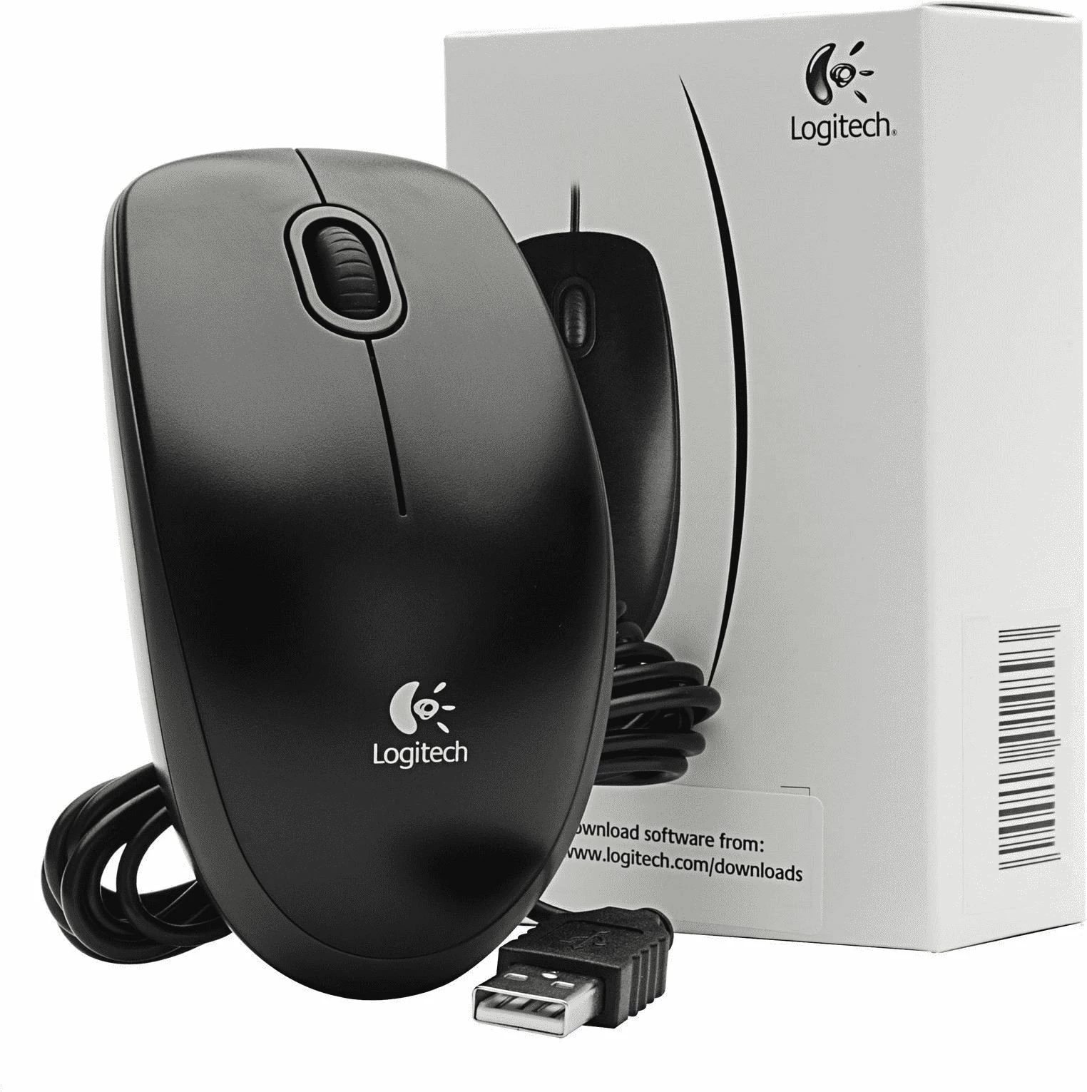 Maus Logitech B100 910-003357 800 DPI USB me kabllo, i zi