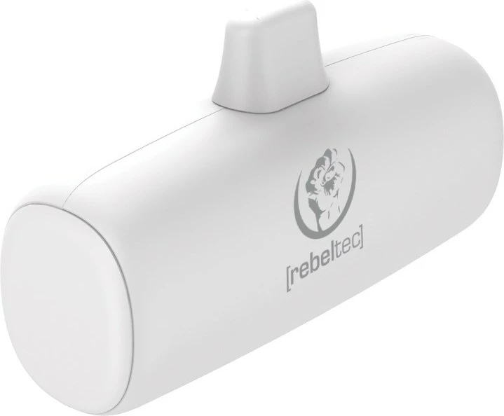 Powerbank Rebeltec P5 PLUG-IN 5000mAh, USB-C, Bardhë
