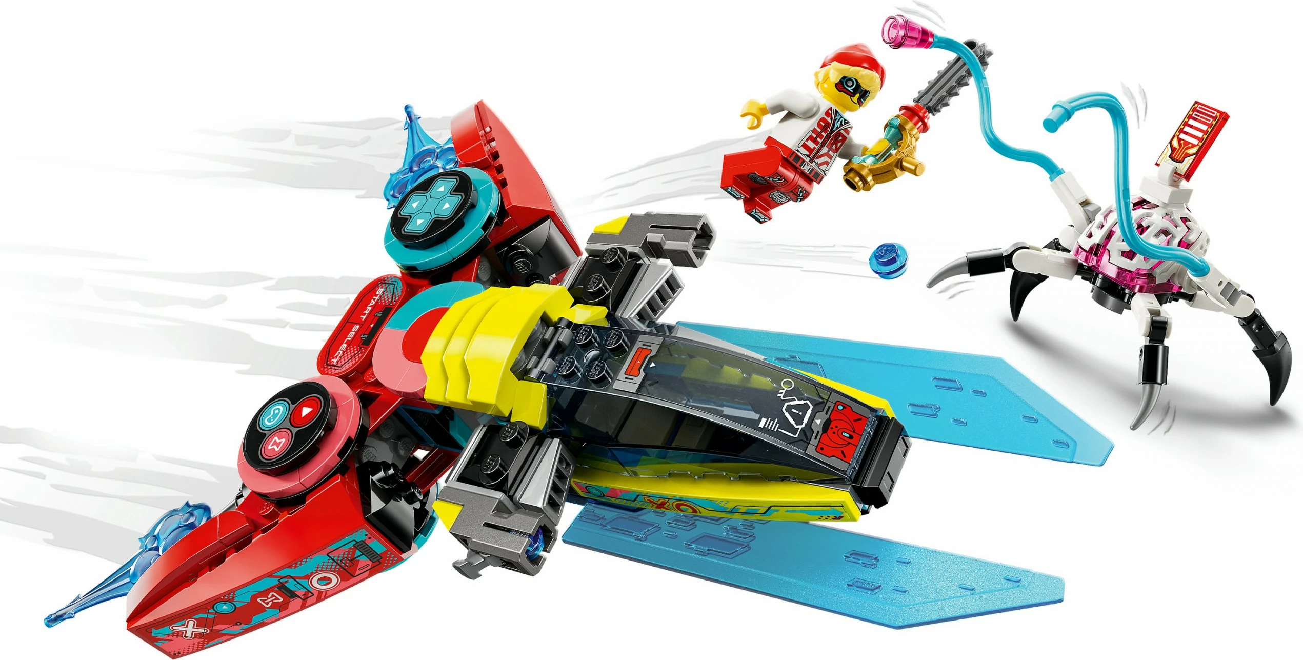 Set ndërtimi LEGO DREAMZzz 71489, Cooper's Gaming Controller Jet, 266 pjesë, shumëngjyrësh