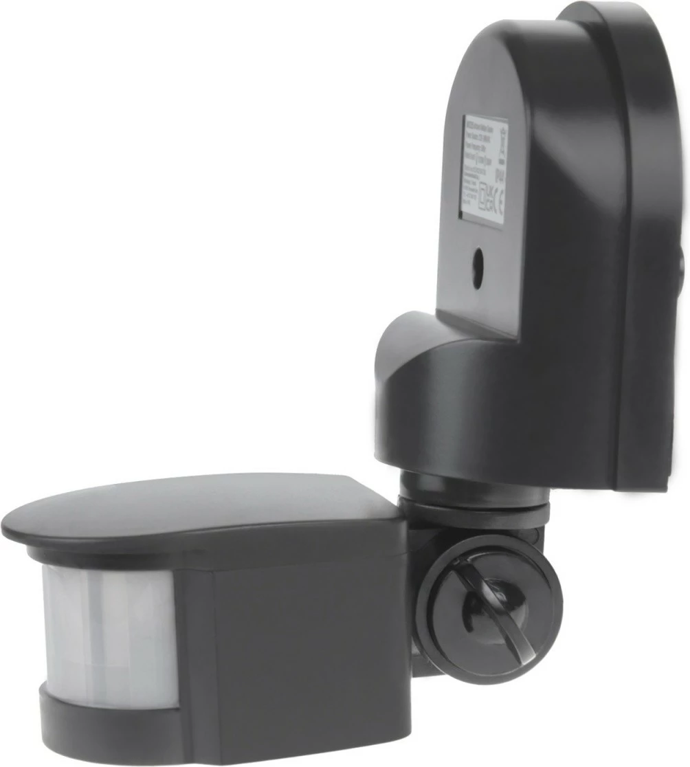 Sensor lëvizjes dhe muzgut, Maclean MCE25GR, 180°, 5-12 m, IP44, e zezë