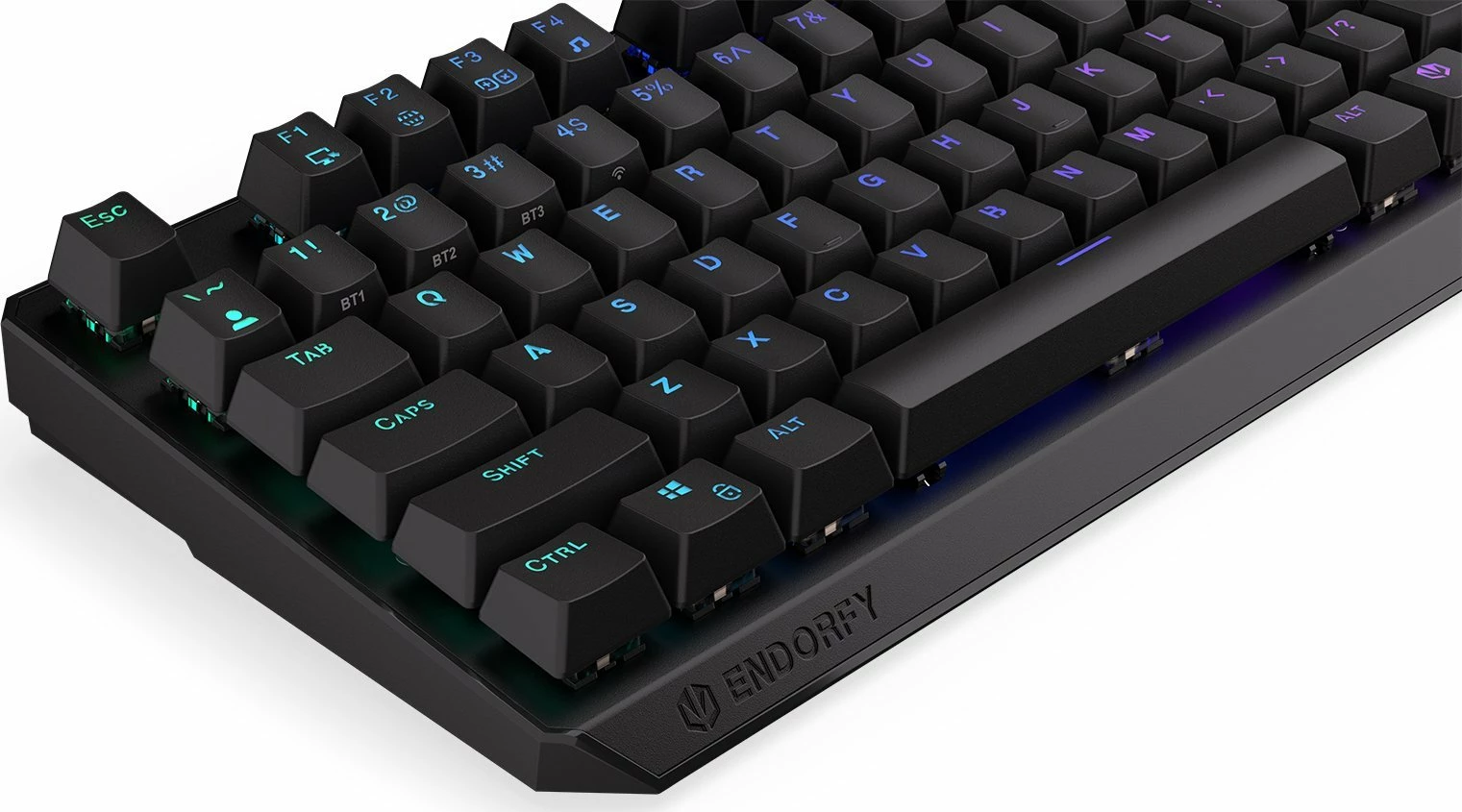 Tastierë mekanike gaming Endorfy Thock TKL Wireless EY5A081, Kailh Box Black, RGB, Bluetooth/2.4GHz/USB, US layout, e zezë