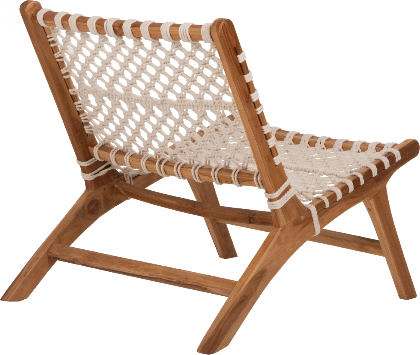 Karrige ANTIB FH9466.01 dru TEAK natyral dhe litar i bardhë 65x78x68Hcm