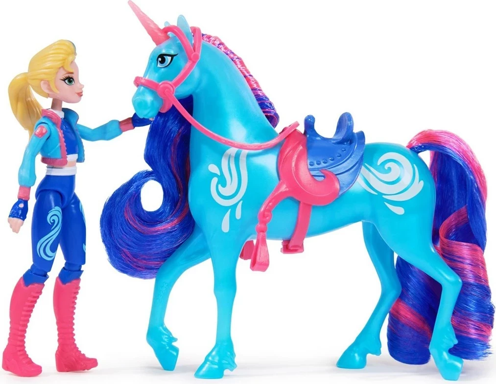 Lodra SPIN MASTER Unicorn Academy Isabel & River, me kukull dhe njëbrirësh, shumëngjyrëshe