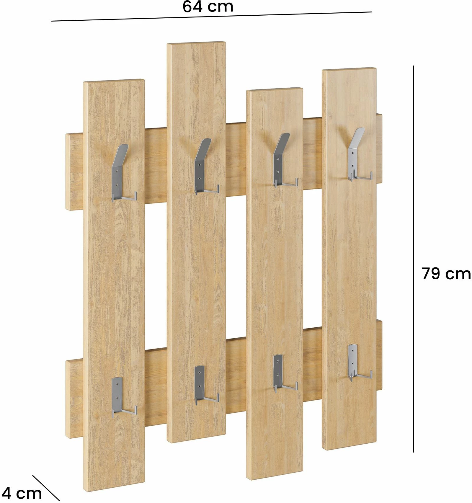 Varëse muri Skye Decor, model valë, ngjyrë lisi