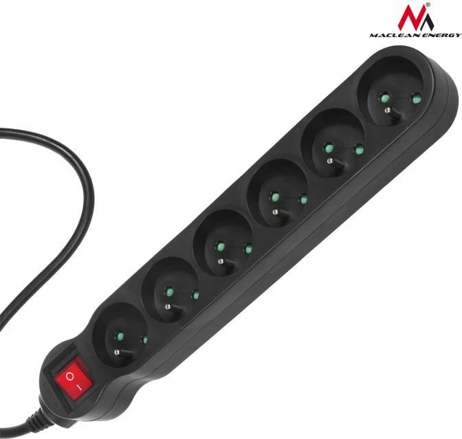 Kasë Maclean MCE187, 6 dalje, 3m, 2300W, e zezë