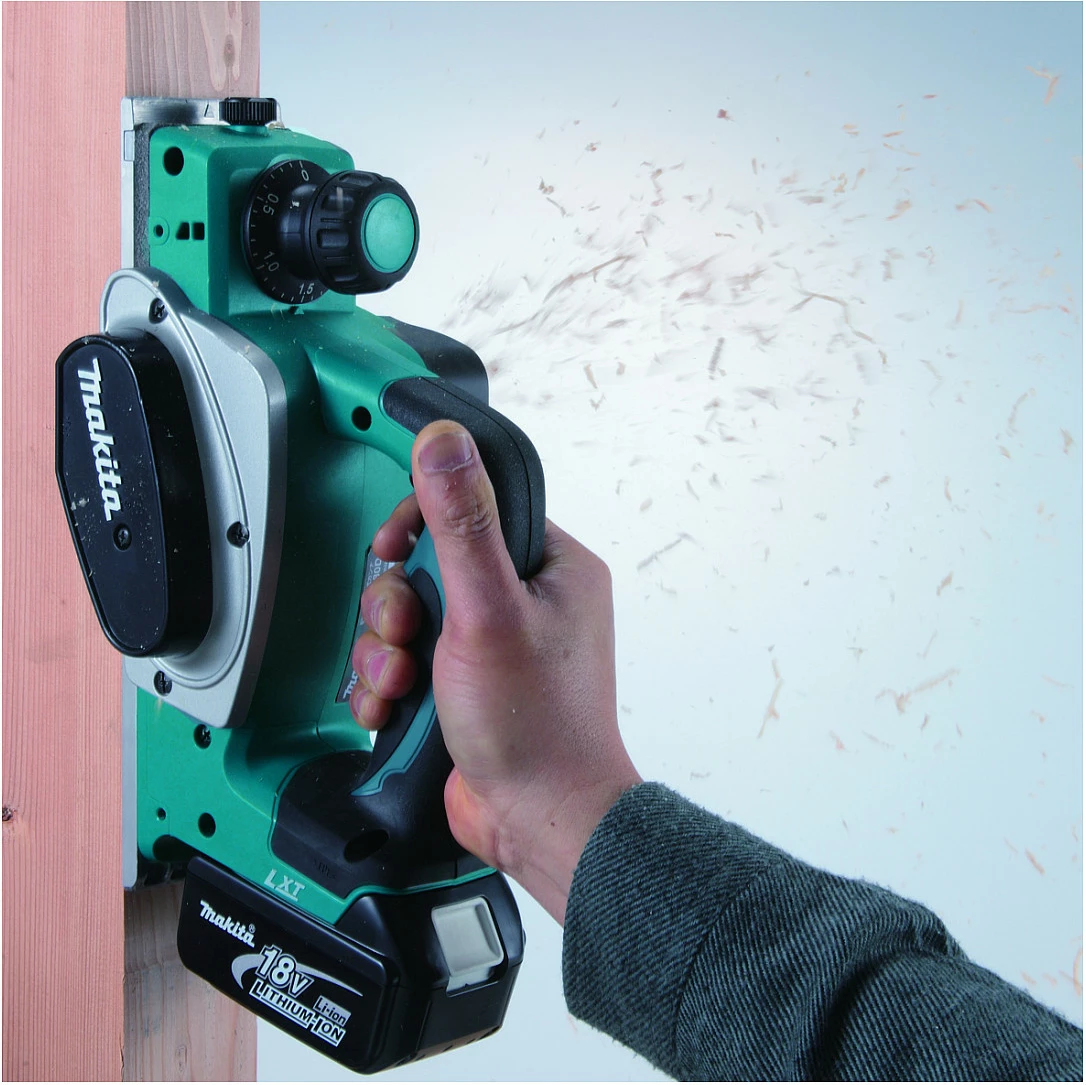 Rende Makita DKP180Z, 18V, 14000 RPM, 8.2cm, bateri, zi/blu