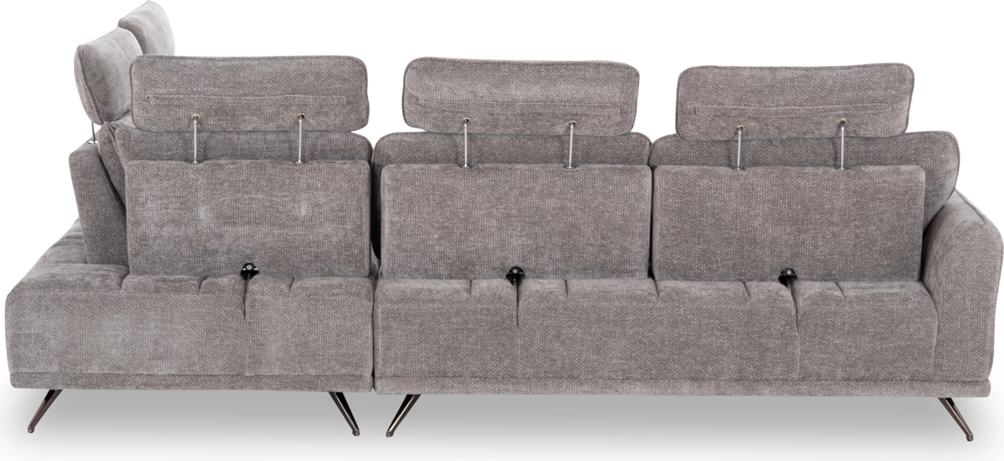 Këndare e djathtë pesësh, material gri, MYRON CD3318.01R, 290x110-225x110H