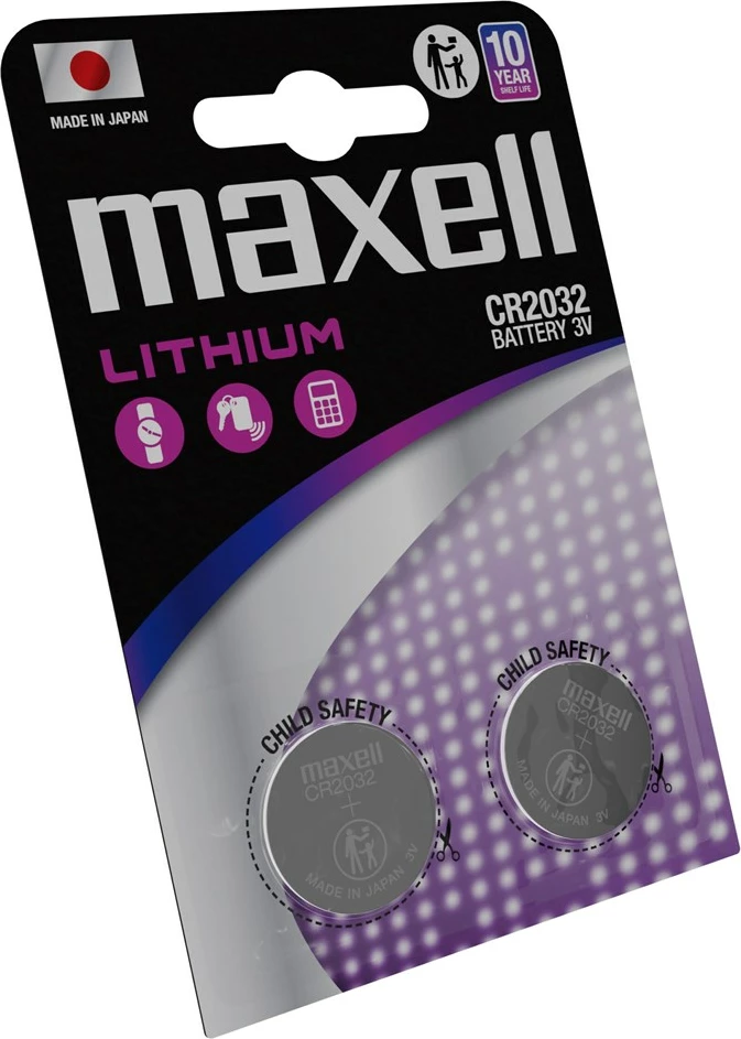 Bateri Maxell CR2032, 3V, 2 copë