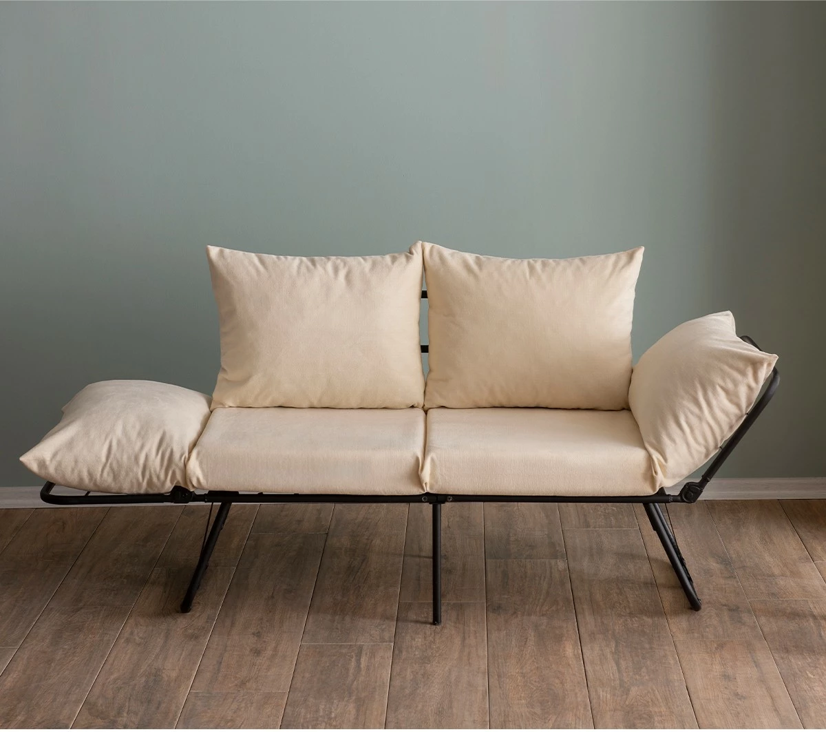 Divan-krevat dy ulëshe, Atelier del Sofa, Viper, ngjyrë krem e çelët