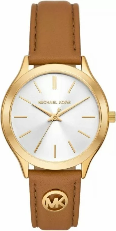 Orë dore femra Michael Kors Slim Runway MK7543, kafe
