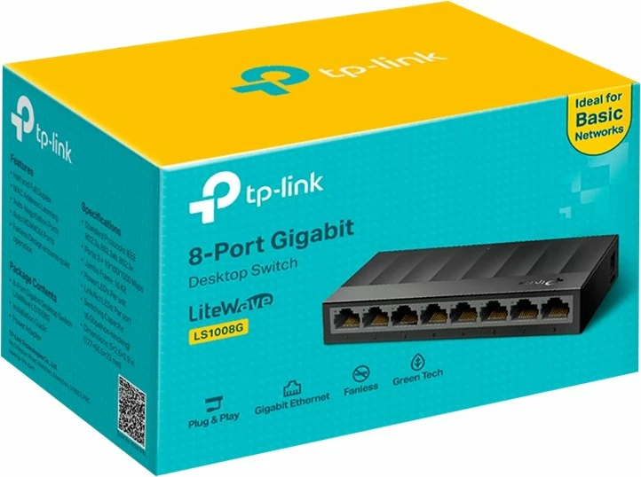 Switch TP-Link LS1008G, 8 porta, Gigabit, i zi