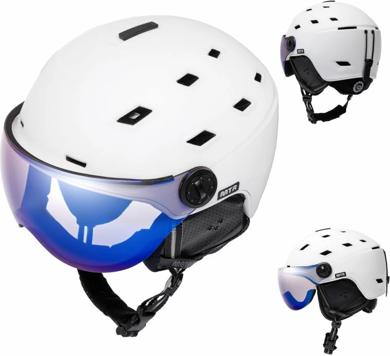 Helmetë për ski Meteor, të bardhë