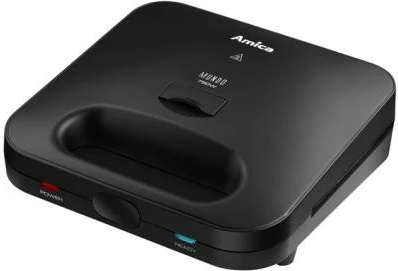 Tostier Amica SMK4011, 750W, 3 pllaka të ndërrueshme, i zi