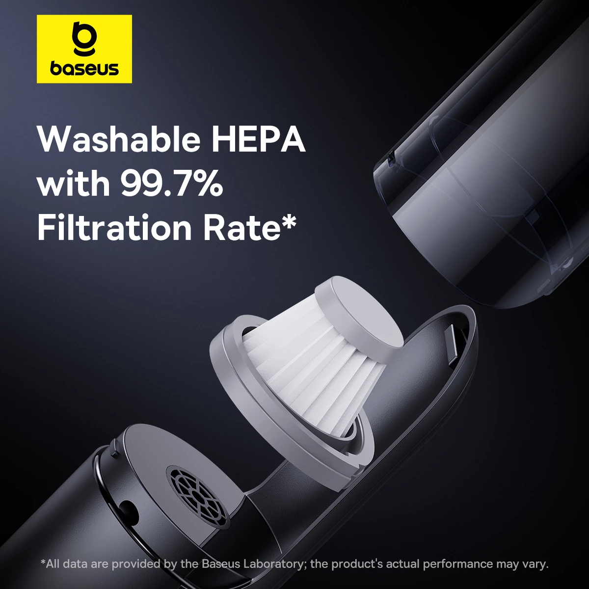 Fshesë me korrent portative Baseus A0 Pro, 4000 Pa, HEPA, pa tela, e zezë