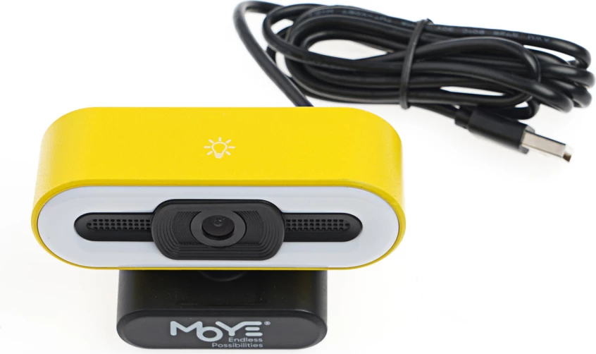 Webkamerë Moye OT-Q2 Vision 2K 1440p, me mikrofon, USB, e verdhë