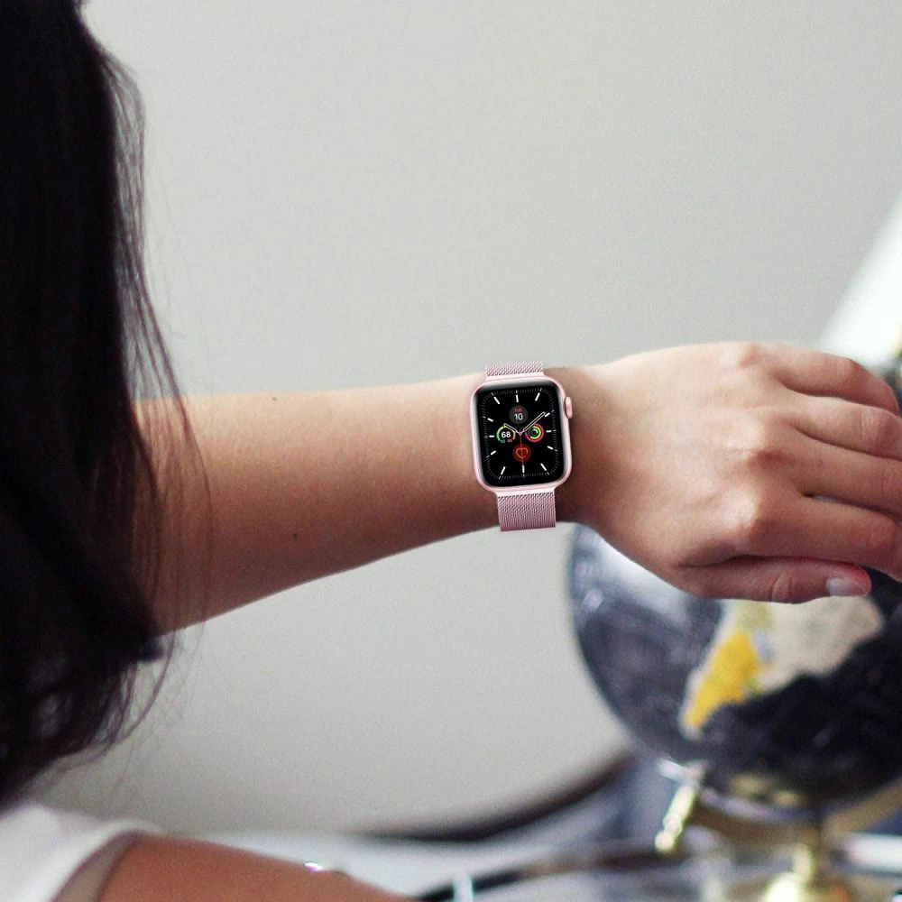 Rrip çeliku Tech-Protect MilaneseBand për Apple Watch 4/5/6/7/8/9/SE/Ultra 1/2, i zi