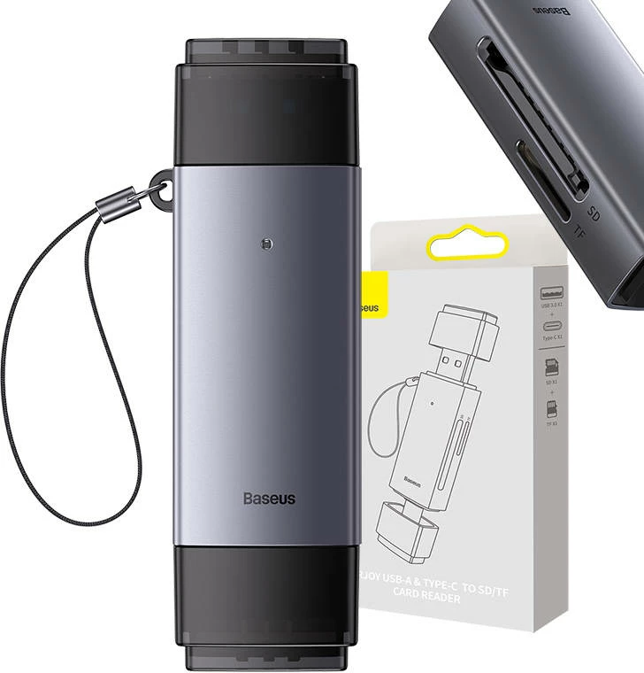 Lexues kartelash Baseus Lite Series WKQX060113, USB + USB-C, SD/TF, Gri