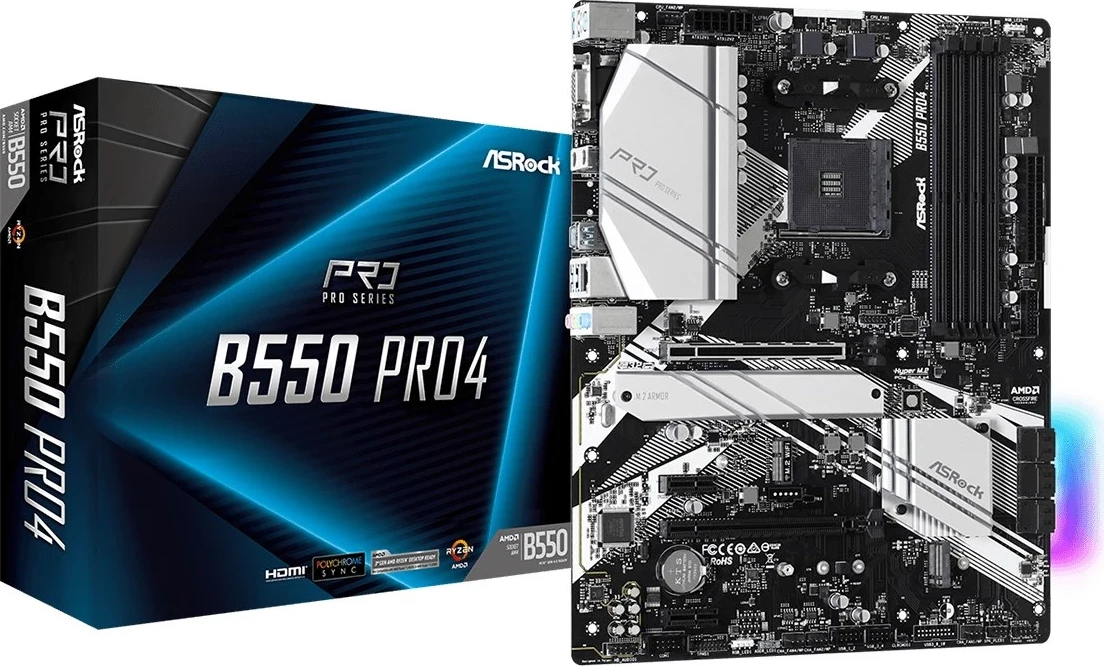 Pllakë amë Asrock B550 Pro4, Socket AM4, ATX