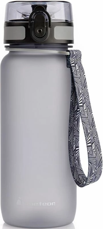 Shishe uji Meteor 650 ml për turizëm/jashtë, gri/argjendtë