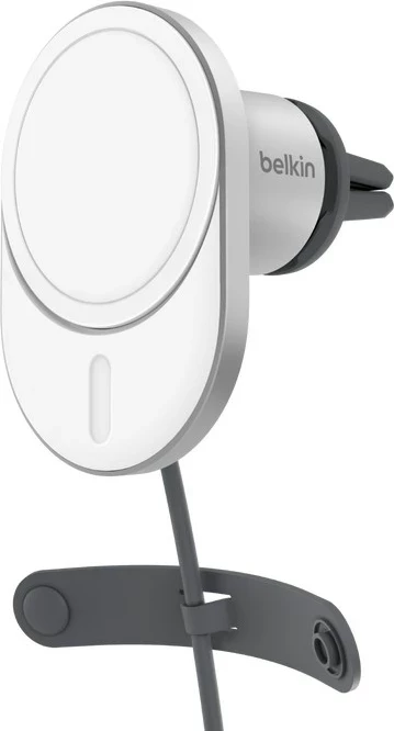 Karikues veture Belkin BoostCharge Pro WIC008BTGR-V2, wireless, 20W, USB Type-C, argjendtë/bardhë