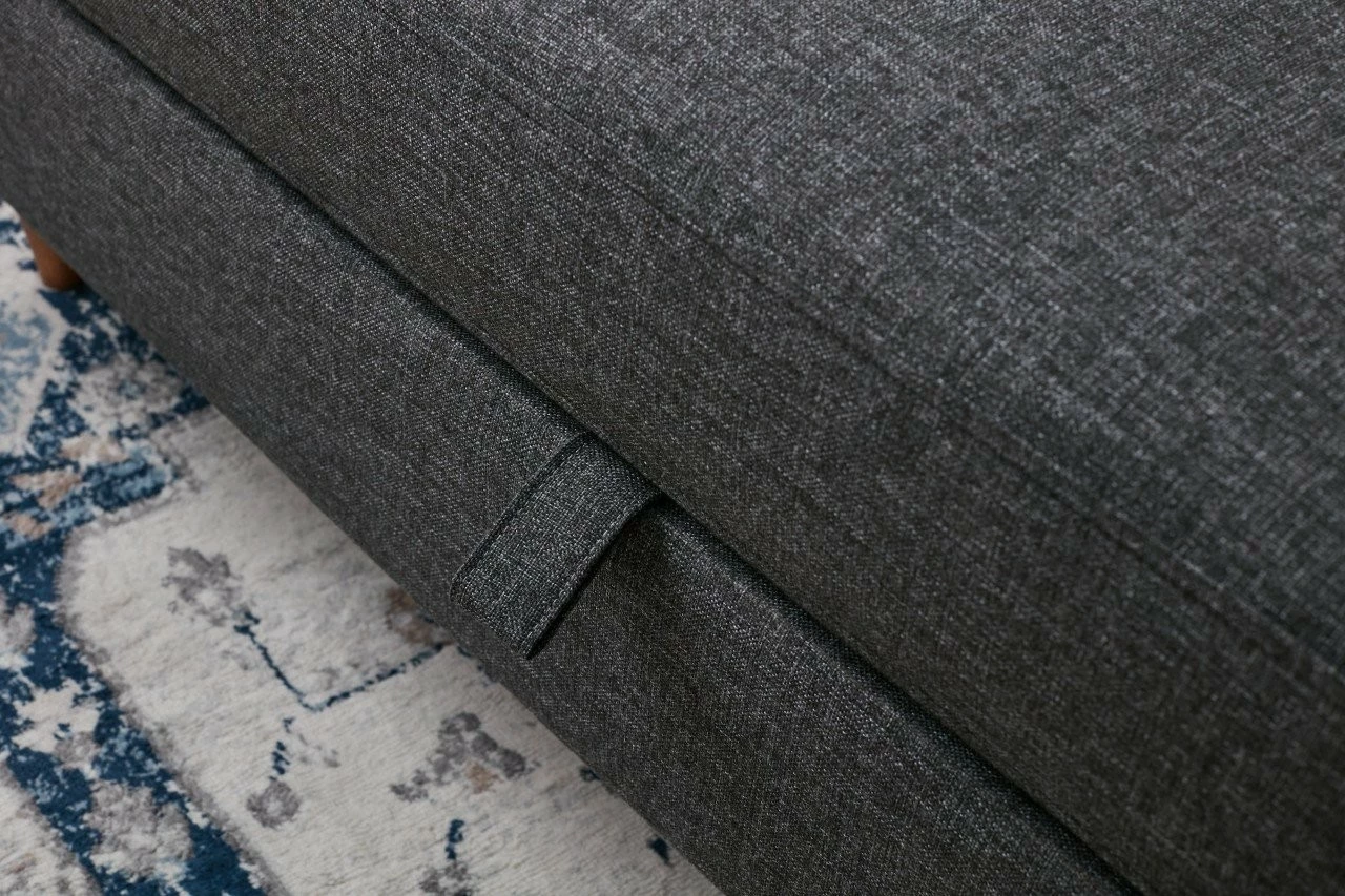 Divan-krevat treshe, ngjyrë antracit, Atelier del Sofa, Eva