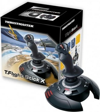 Joystick gaming, Thrustmaster T.Flight Stick X 4160526, pa kabllo, 12 butona, 4 bosht, USB, PC/PS3, e zezë