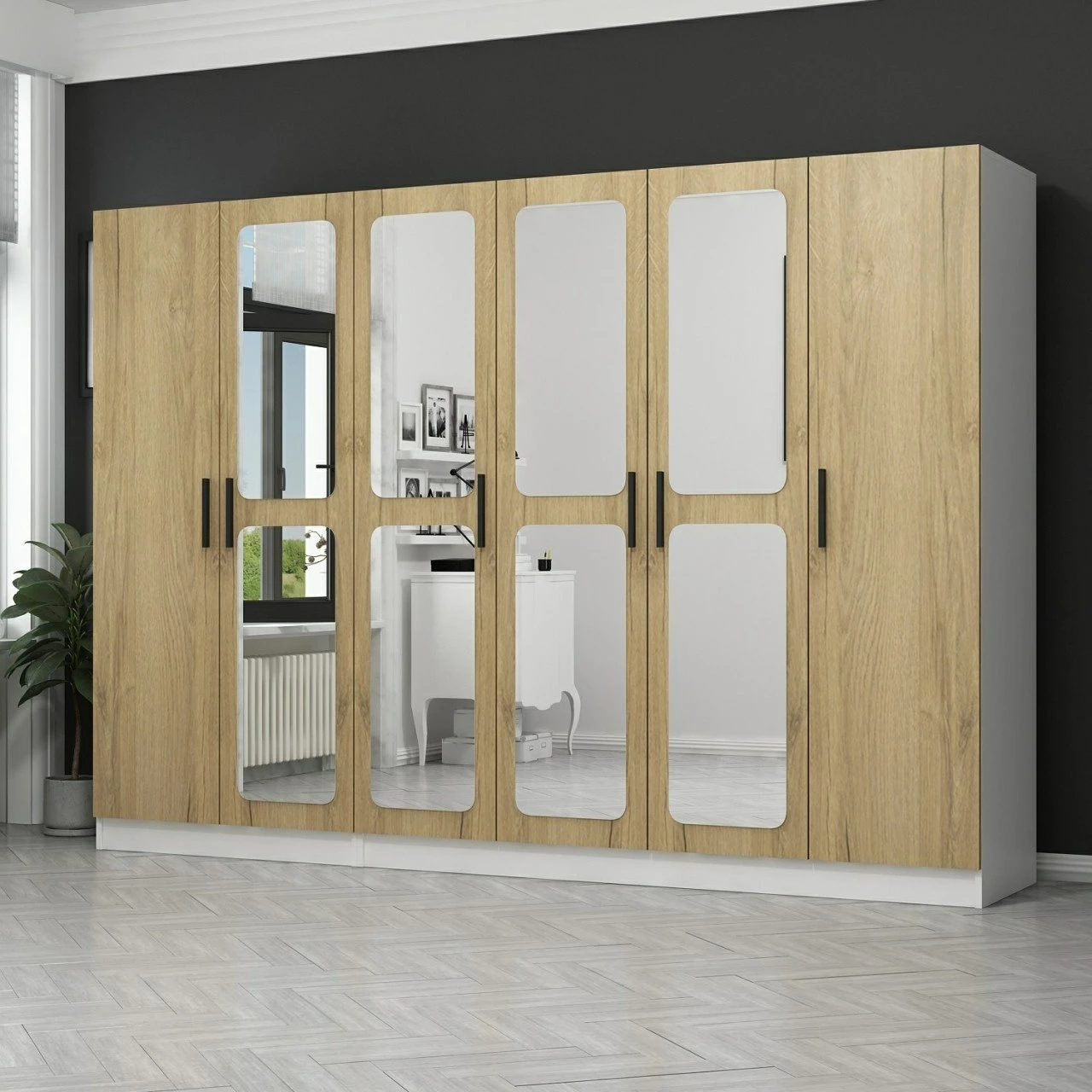 Dollap rrobash, ngjyrë arre, Skye Decor, 3872