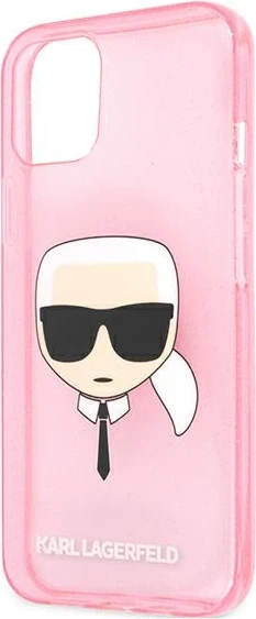 Mbështjellës Karl Lagerfeld KLHCP13SKHTUGLP për iPhone 13 mini, rozë