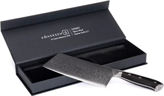 Satarë KOHERSEN Elegance, 16.5 cm, Dru Ebony, Çelik Damask