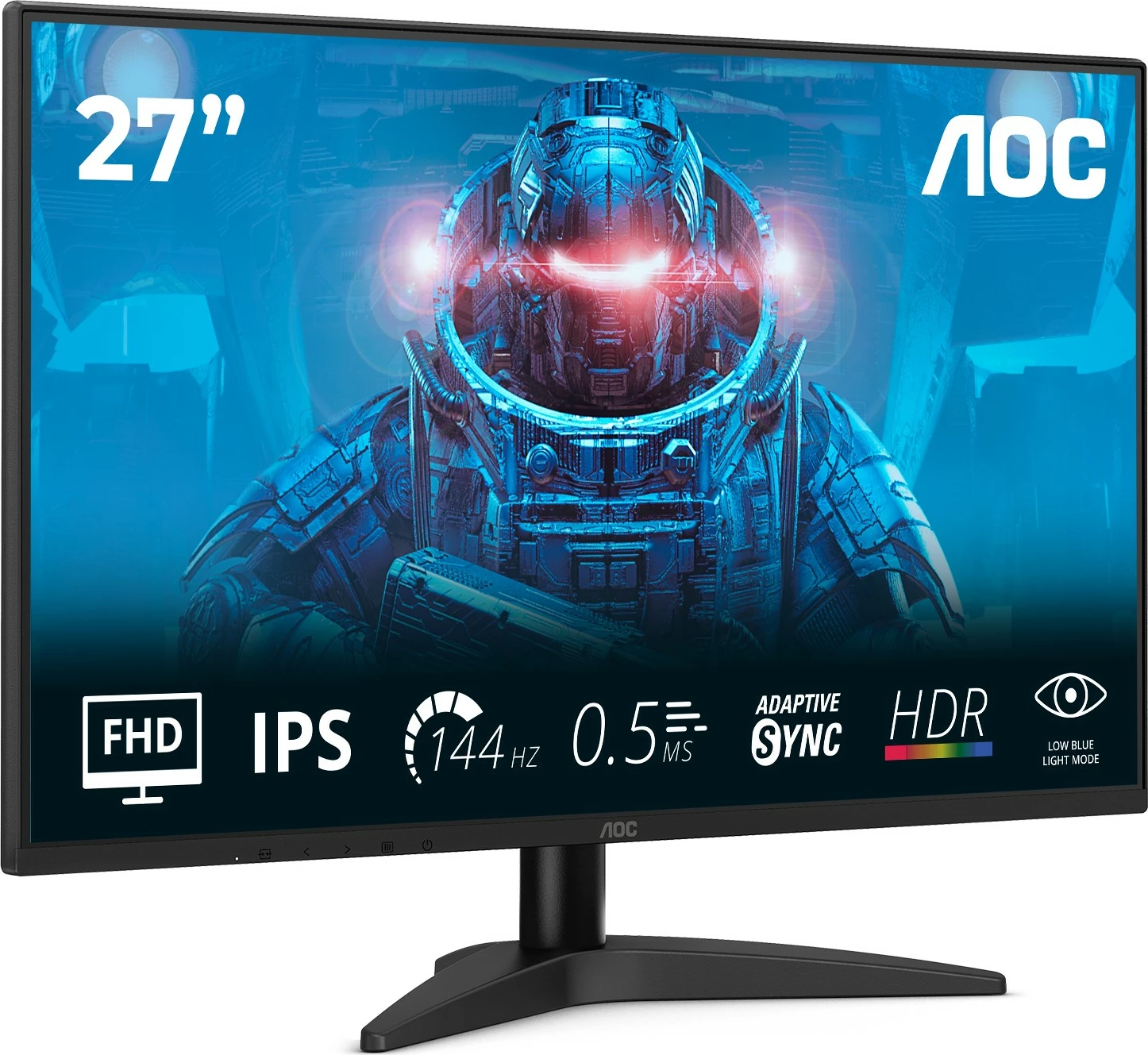 Monitor AOC 27B36X 27 inç, FHD, IPS, 144Hz, e zezë