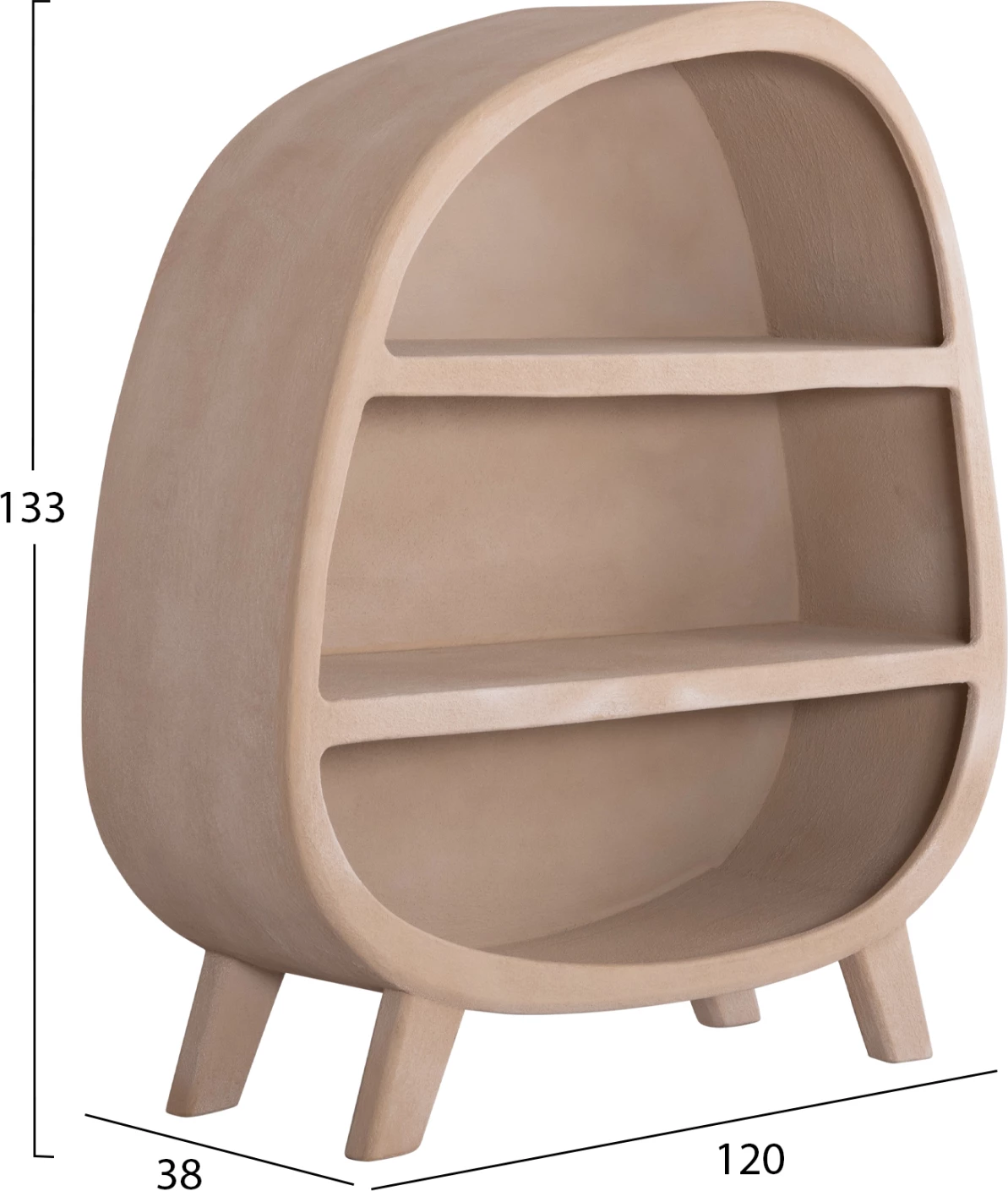 Raft Santorini FH18060.02 MDF ngjyrë kafe 120x38x133H cm