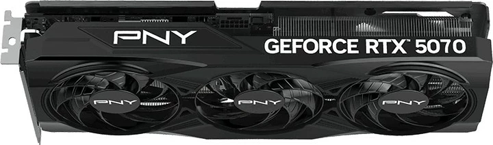 Kartelë grafike PNY GeForce RTX 5070, 12GB, GDDR7, 3x ventilatorë, e zezë