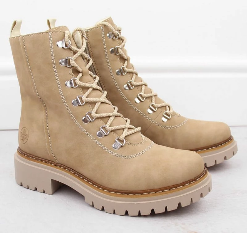 Këpucë të larta Rieker femra, bezhë