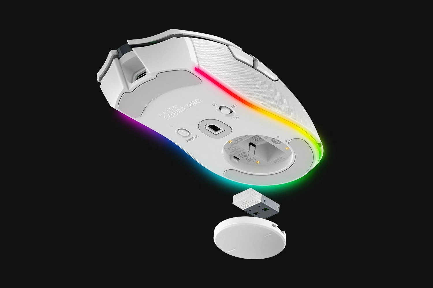 Maus Razer Cobra Pro, wireless, 30000 DPI, 8 butona, i bardhë