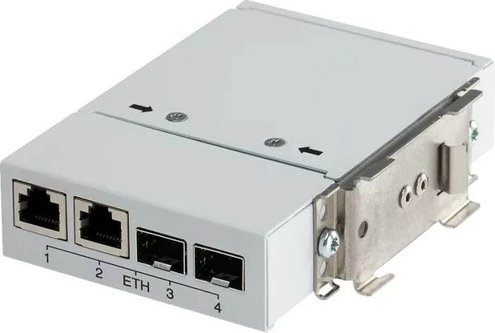 Switch media converter Axis T8606, 2 porte RJ-45, 2 porte SFP, 100 Mbit/s, metal, i bardhë