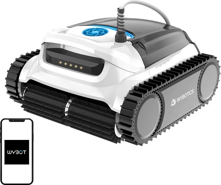 Robot pastrimi për pishinë Wybot M1C me kabllo, kontroll përmes aplikacionit, i bardhë/zi