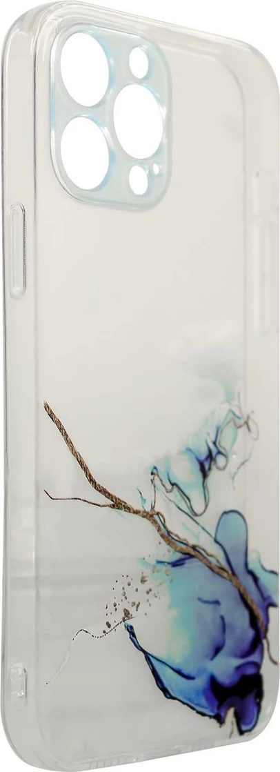 Mbështjellës Hurtel Marble Case për iPhone 12 Pro Max, TPU, Blu