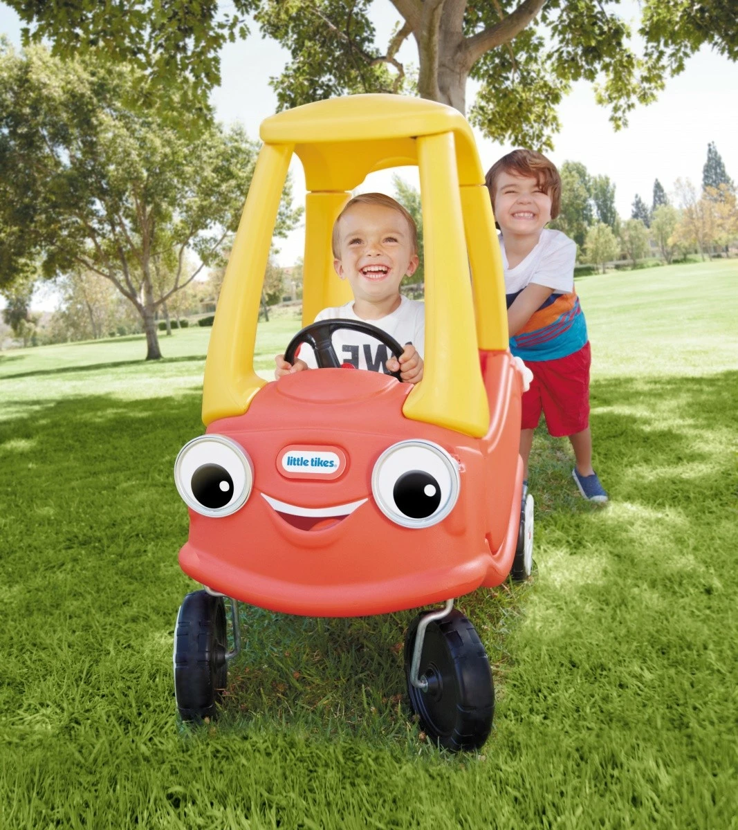 Makine lodër Little Tikes Cozy Coupe me sy të rinj, e kuqe/verdhe