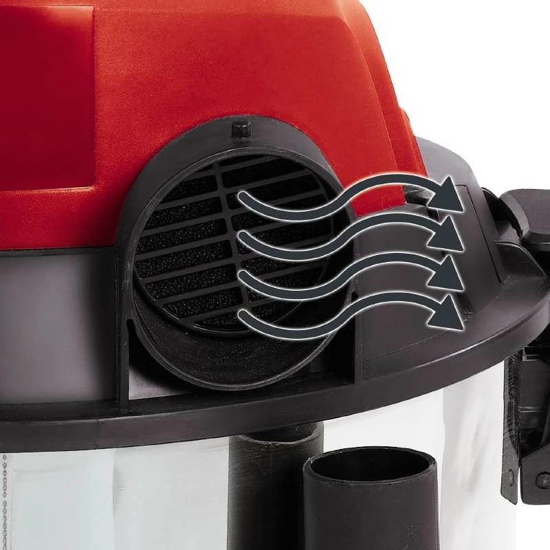Fshesë me kova Einhell TH-VC 1930 SA, 2000W, 30L, pa qese, e zezë/kuqe/inoks