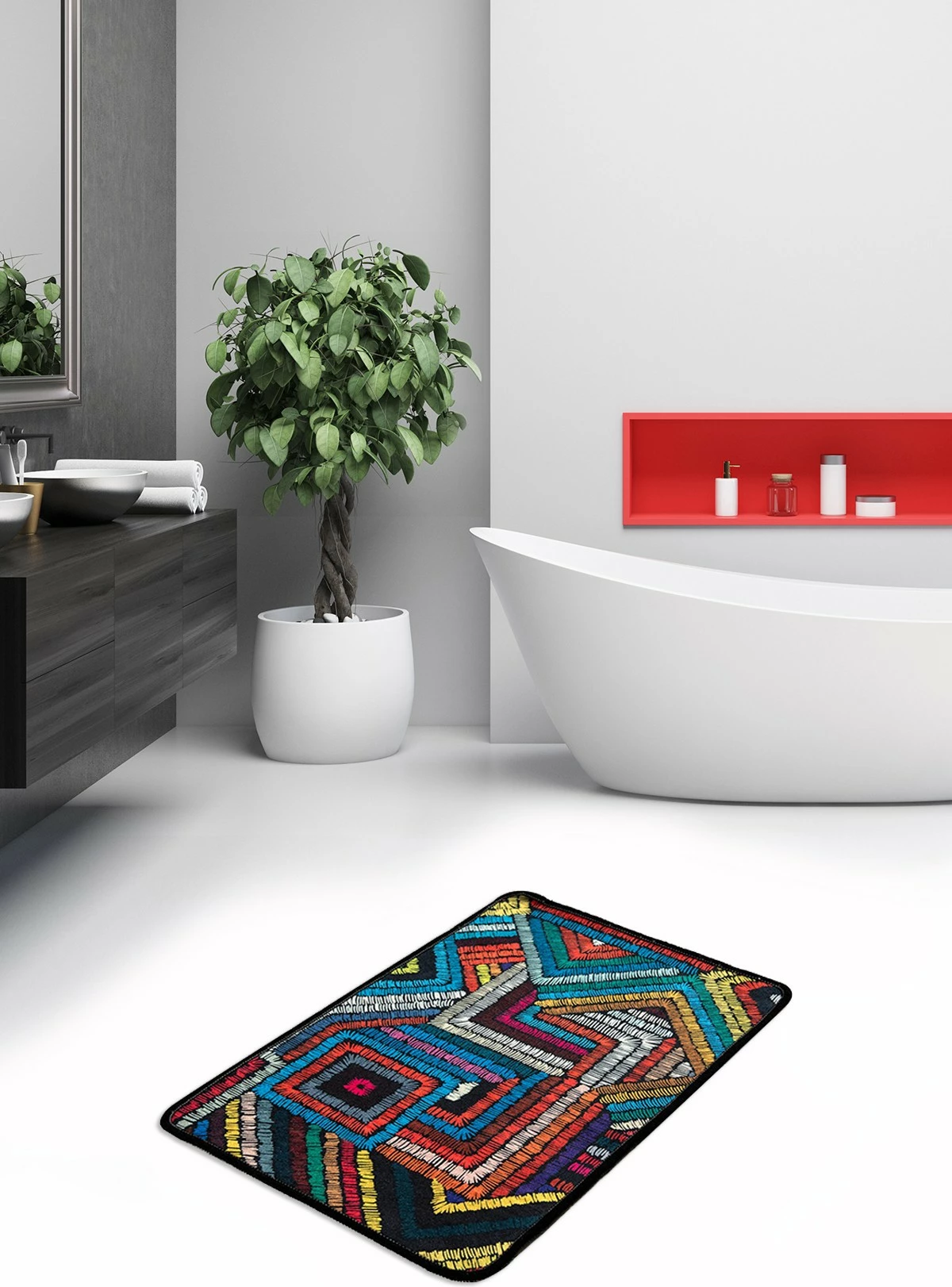 Tapet për banjo Mijölnir, Maglie Djt, shumëngjyrësh, 40x60cm