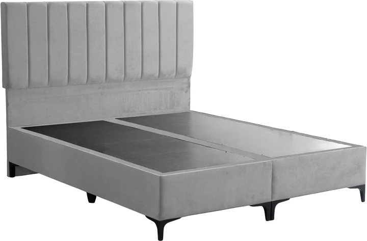 Krevat Moega, ngjyrë gri, 160x200cm