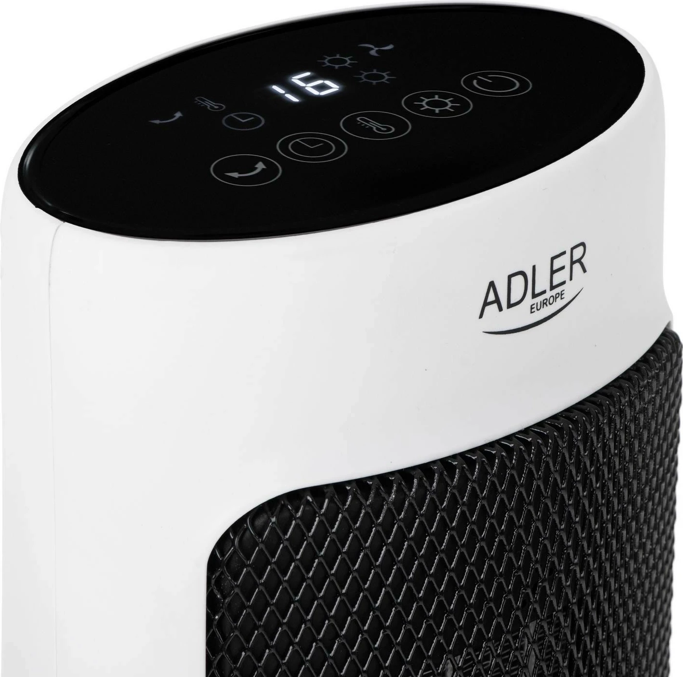 Ngrohës me ventilator Adler AD 7738, 2000W, plastikë, bardhë-zi